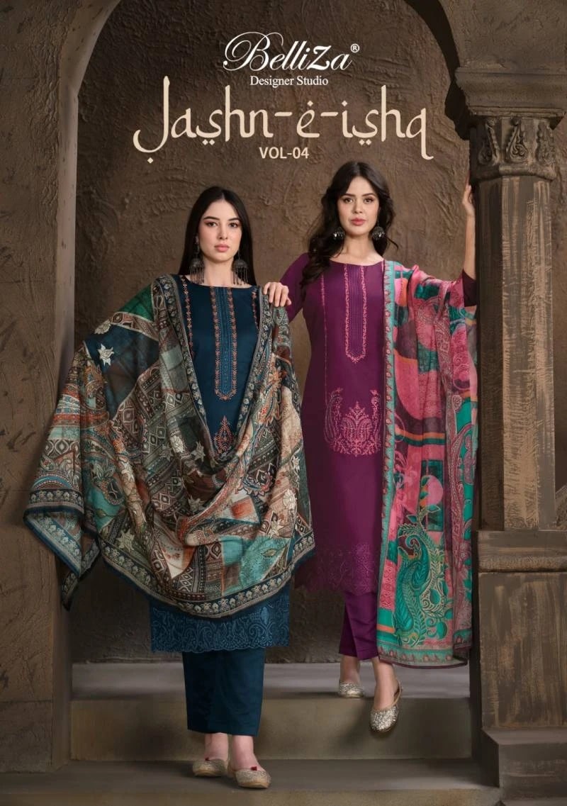 Belliza Jashn E Ishq Vol 4 Cotton Designer Dress Material Wholesale