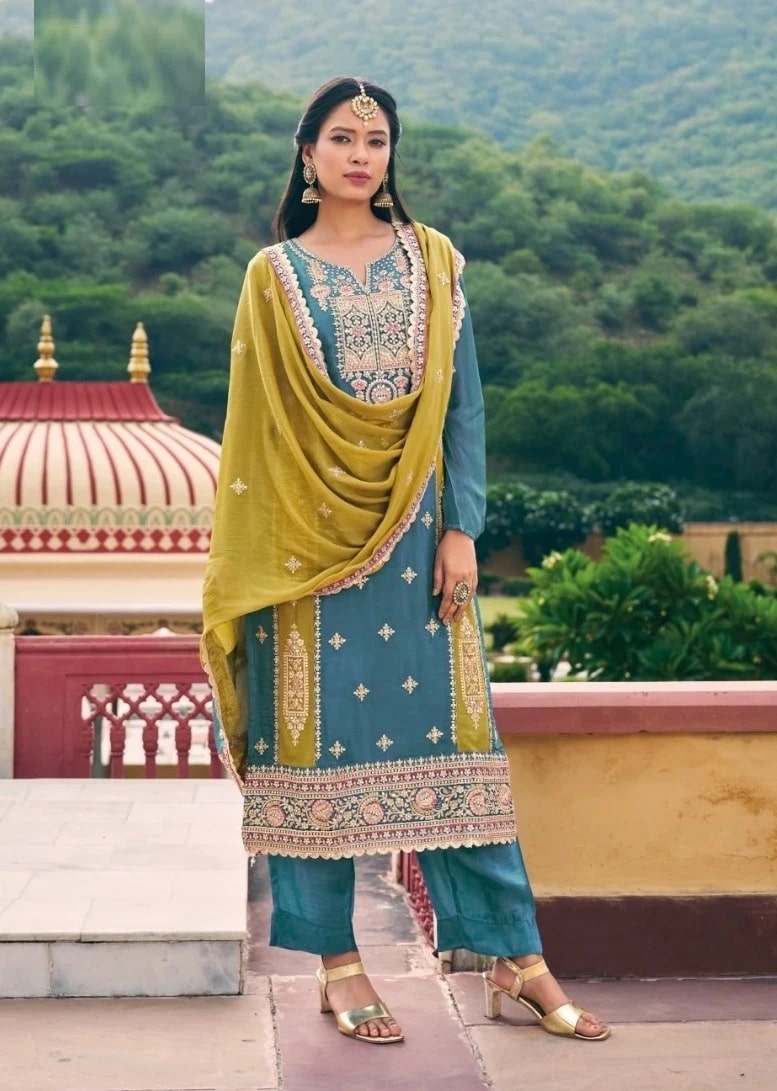 Kavya 1001 To 1004 Embroidery Designer Salwar Suits Collection