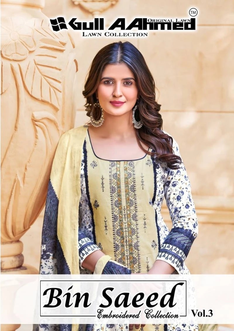 Gull Aahmed Bin Saeed Vol 3 Soft Cotton Dress Material Collection