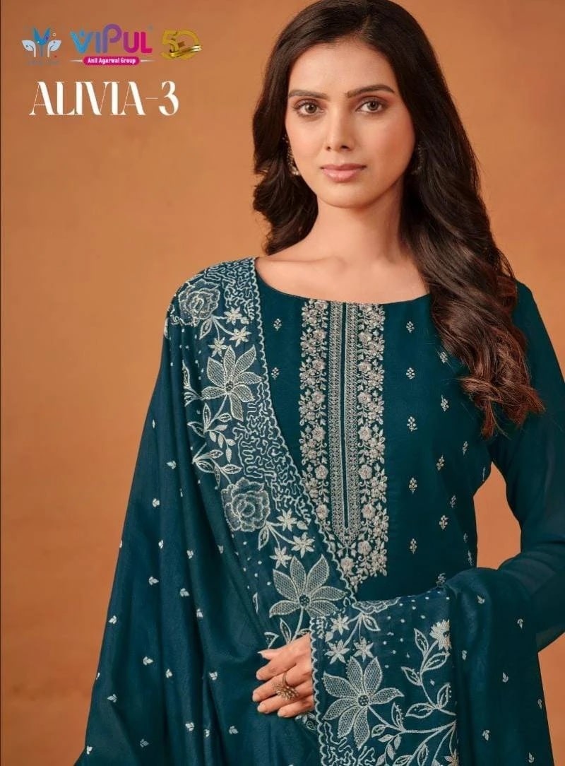 Vipul Alivia 3 Georgette Designer Salwar Suits Collection