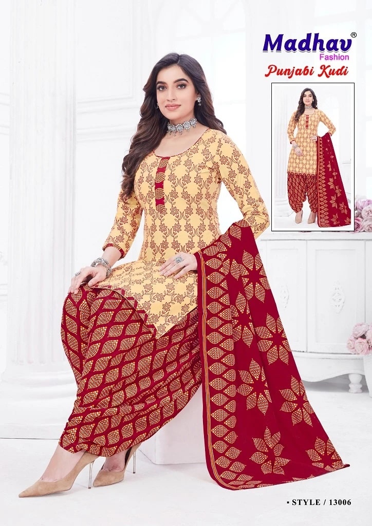 Madhav Punjabi Kudi Vol 13 Cotton Dress Material Collection