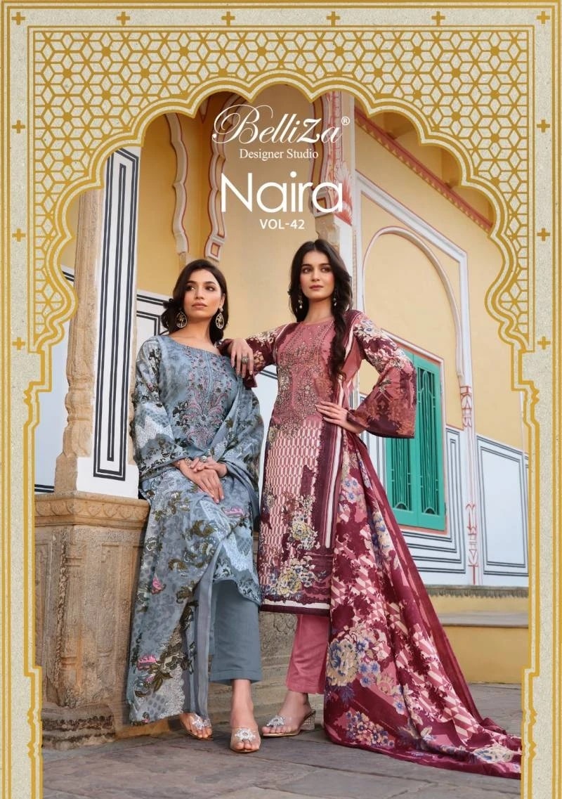 Belliza Naira Vol 42 Exclusive Printed Dress Material Collection