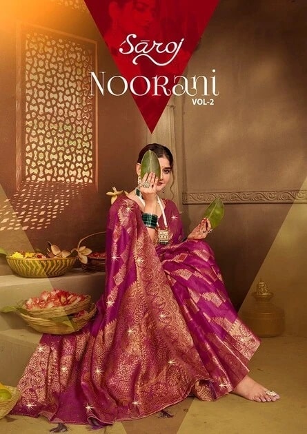 Saroj Noorani Vol 2 Traditional Organza Silk Saree Collection