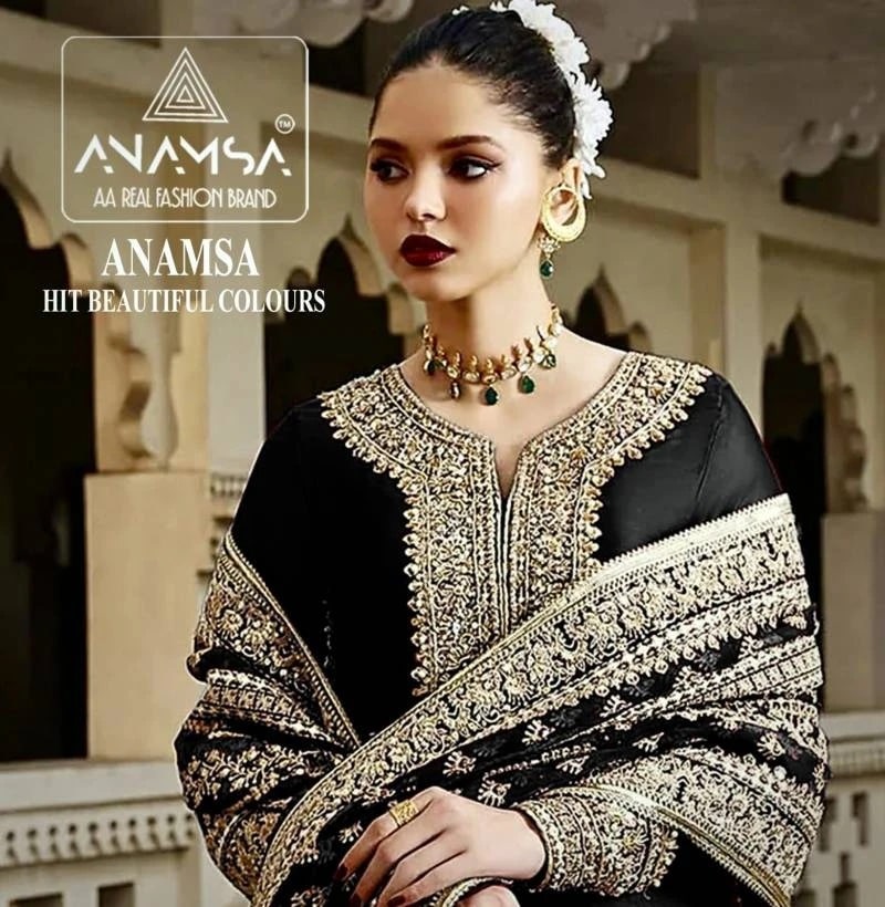 Anamsa 411 A To D Hits Embroidery Pakistani Salwar Kameez
