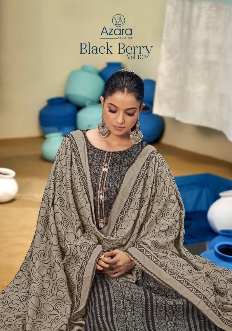 Radhika Azara Black Berry Vol 10 Designer Dress Material Collection