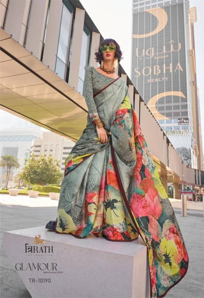 Trirath Glamour Swiss Silk Printed Saree Collection