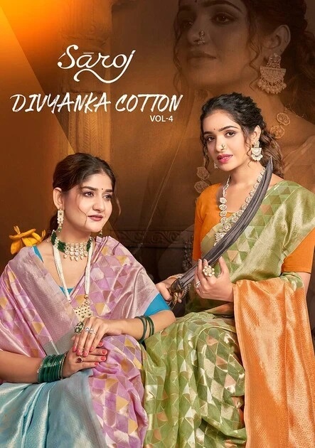 Saroj Divyanka cotton Vol 4 Wedding Pure cotton Saree Collection