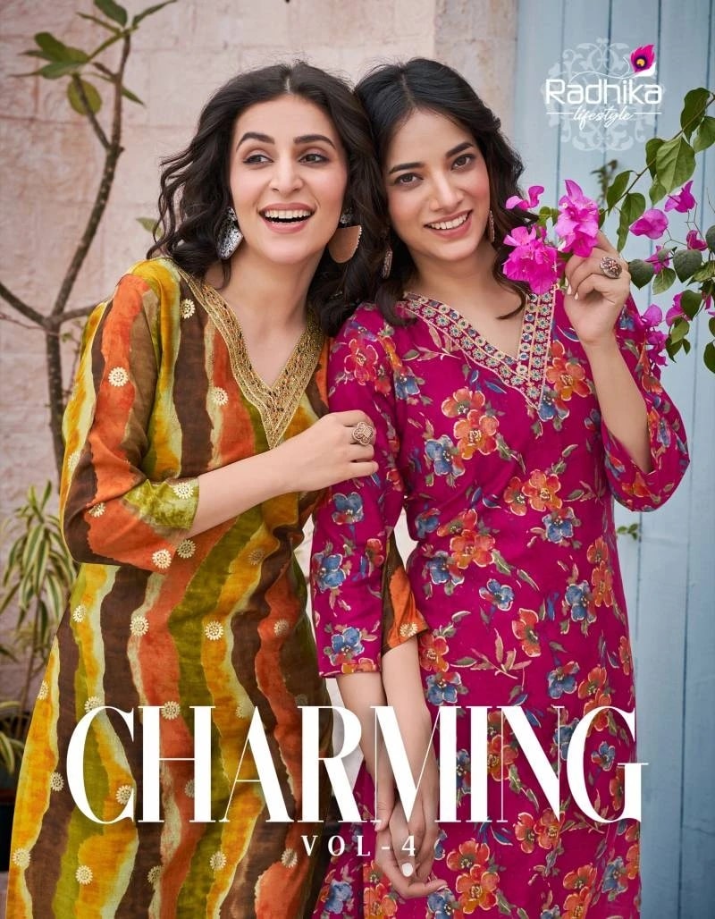 Radhika Charming Vol 4 Casual Wear Chanderi Kurti Collection