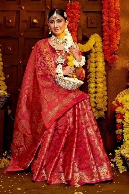 Saroj Jhalak Vol 6 Organza Silk Wedding Saree Collection