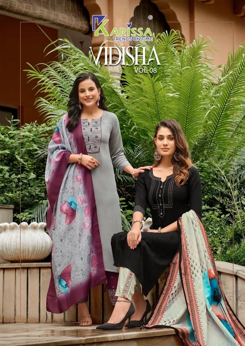 Karissa Vidisha Vol 8 Premium Designer Kurti Bottom With Dupatta