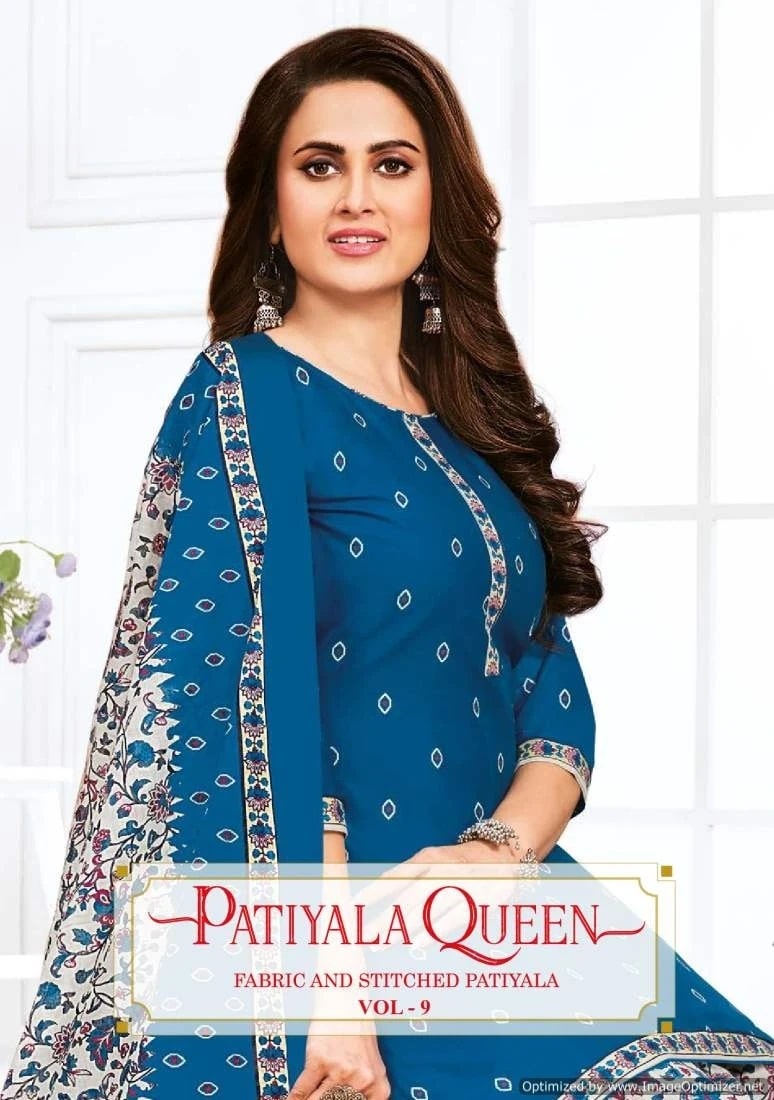 Ganpati Patiyala Queen Vol 9 Daily Wear Patiyala Cotton Dress Material