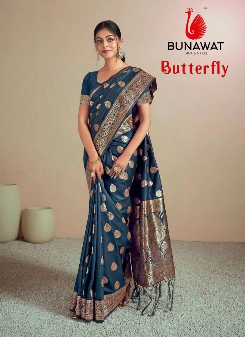 Bunawat Butterfly Wedding Wear Silk Saree Collection
