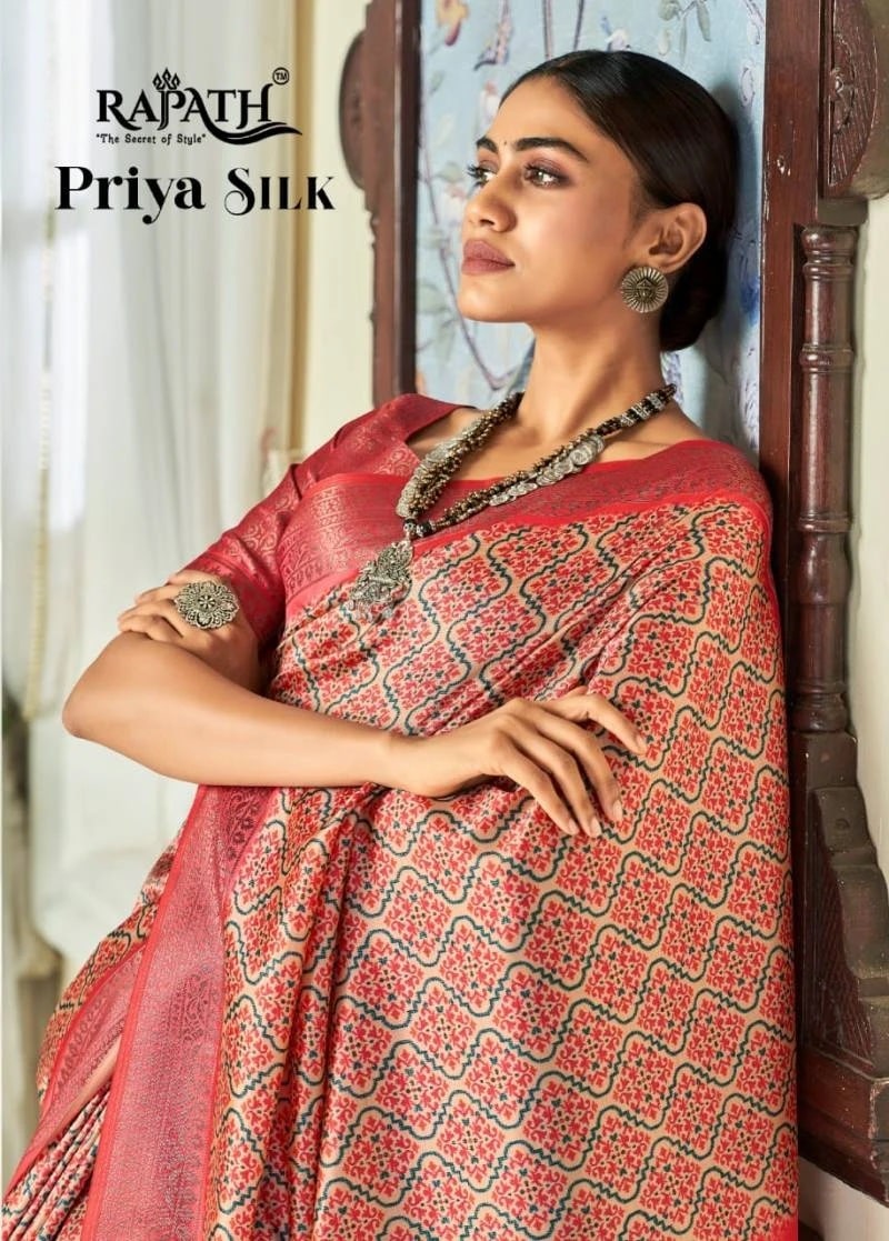 Rajpath Priya Silk Zari Weaving Sattin Silk Saree Collection