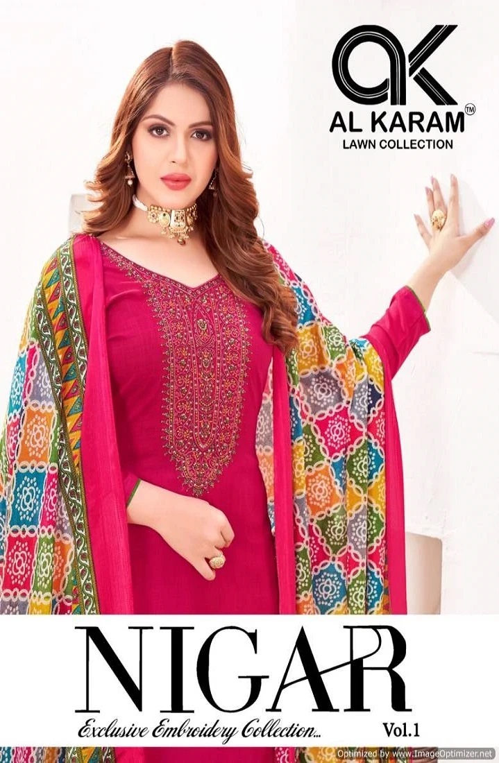 Al Karam Nigar Vol 1 Exclusive Embroidery Dress Material Collection