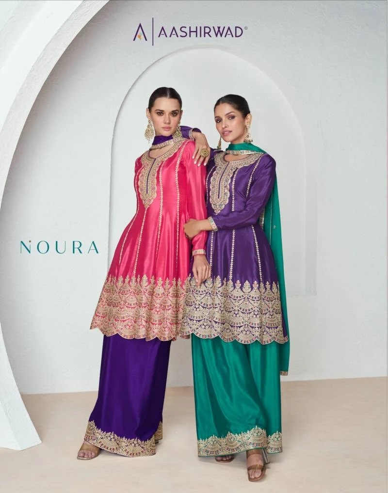 Aashirwad Noura Chinon Designer Salwar Suits