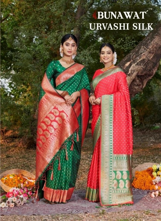 Bunawat Urvashi Silk Wedding Wear Saree Collection