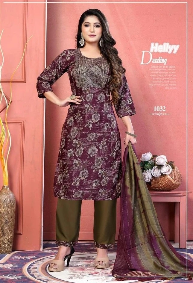 Beauty Glam Stream Vol 1 Ready Made Kurti Pant With Dupatta Collection