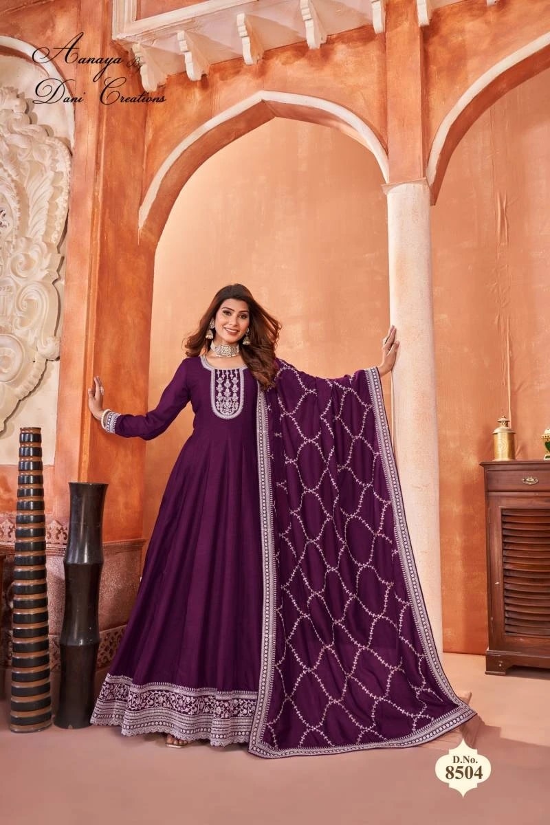 Aanaya Vol 185 Silk Designer Gown Collection