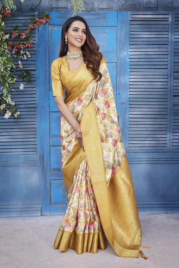 Meera 213 Silk Digital Printed Saree Collection