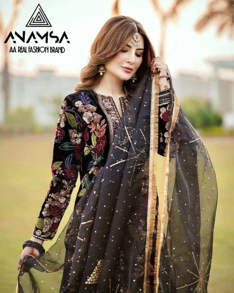 Anamsa 435 Designer Embroidered Pakistani Salwar Suits