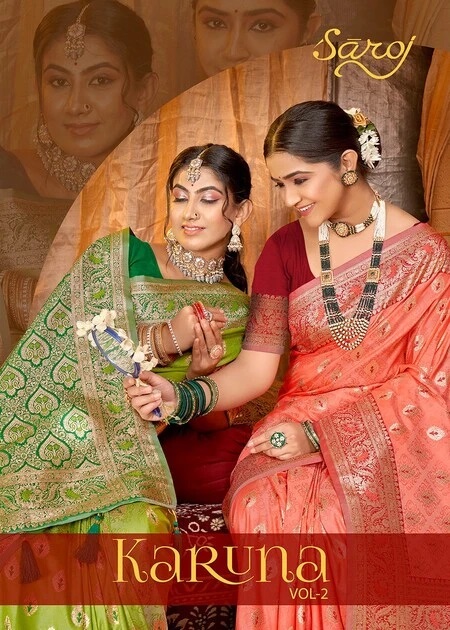 Saroj Karuna Vol 2 Pure Silk Wedding Saree Collection