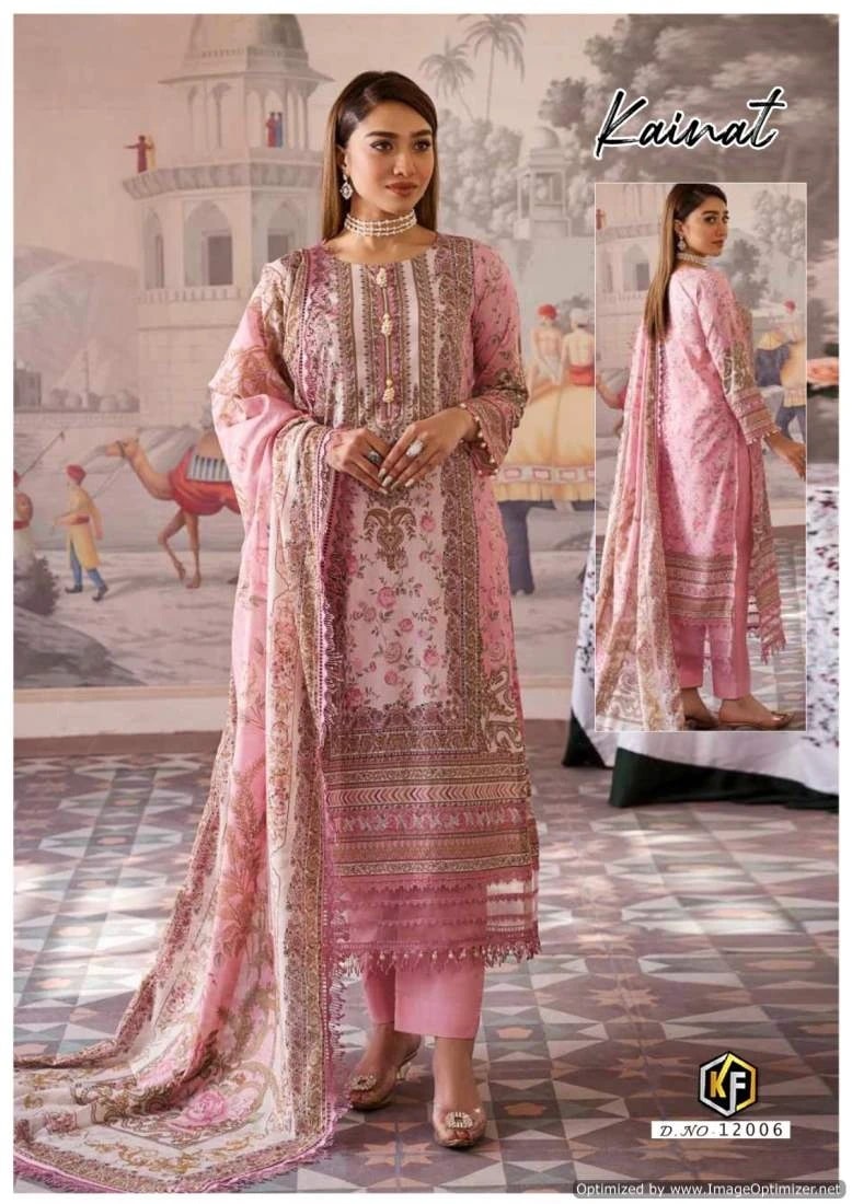Keval Kainat Vol 12 Heavy Luxury Lawn Collection Cotton Dress Material