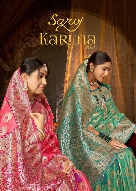 Saroj Karuna Vol 1 Wedding Wear Silk Saree Collection