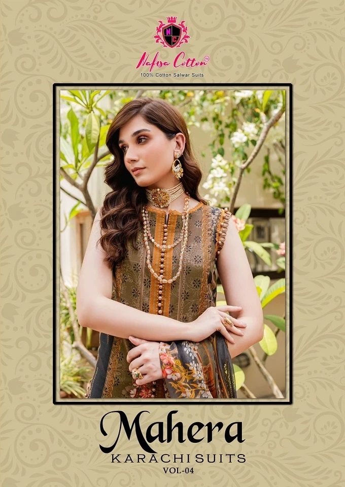 Nafisa Mahera Vol 4 Karachi Cotton Dress Material Collection