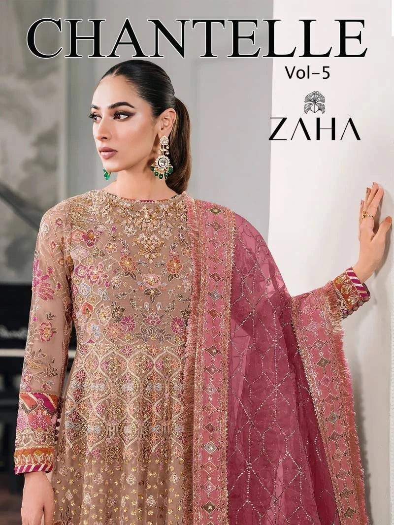 Zaha Chantelle Vol 5 Pakistani Suits Wholesale