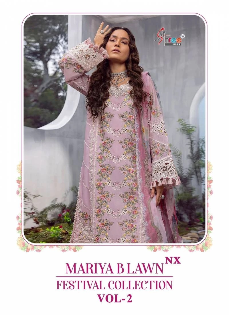 Shree Mariya B Lawn Festival Vol 2 Nx Pakistani Suit Cotton Dupatta