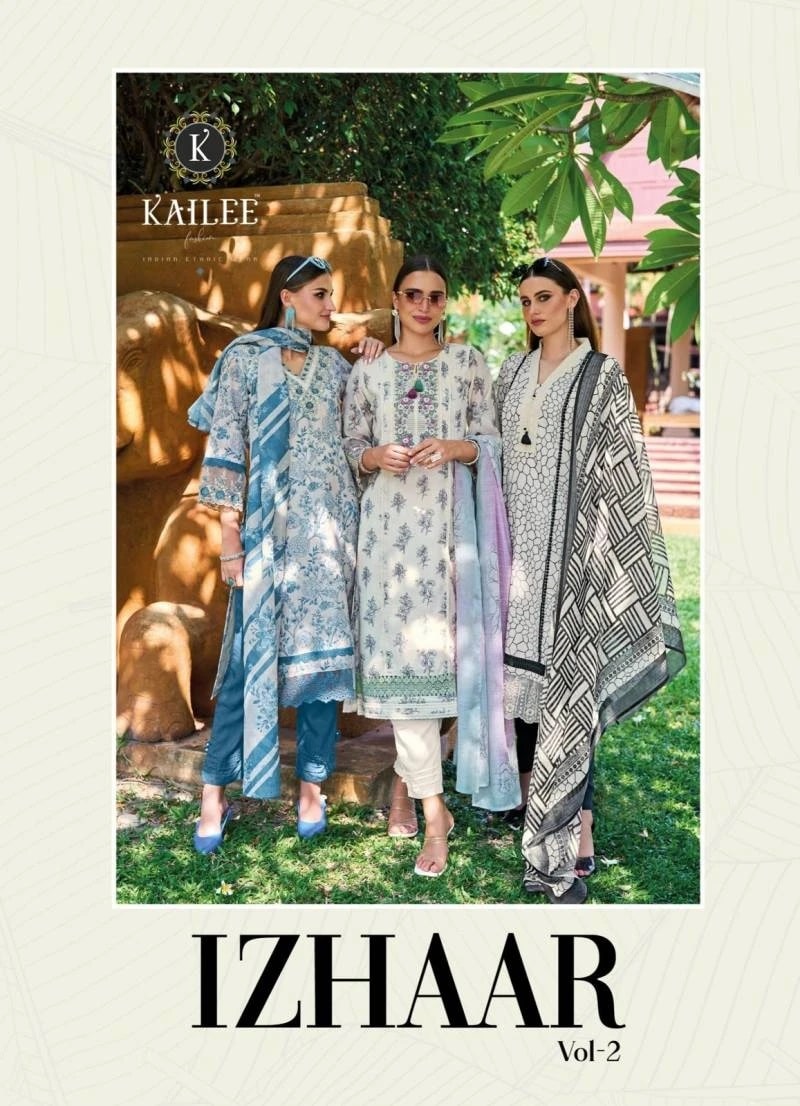 Kailee Izhaar Vol 2 Designer Linen Kurti Bottom With Dupatta Collection
