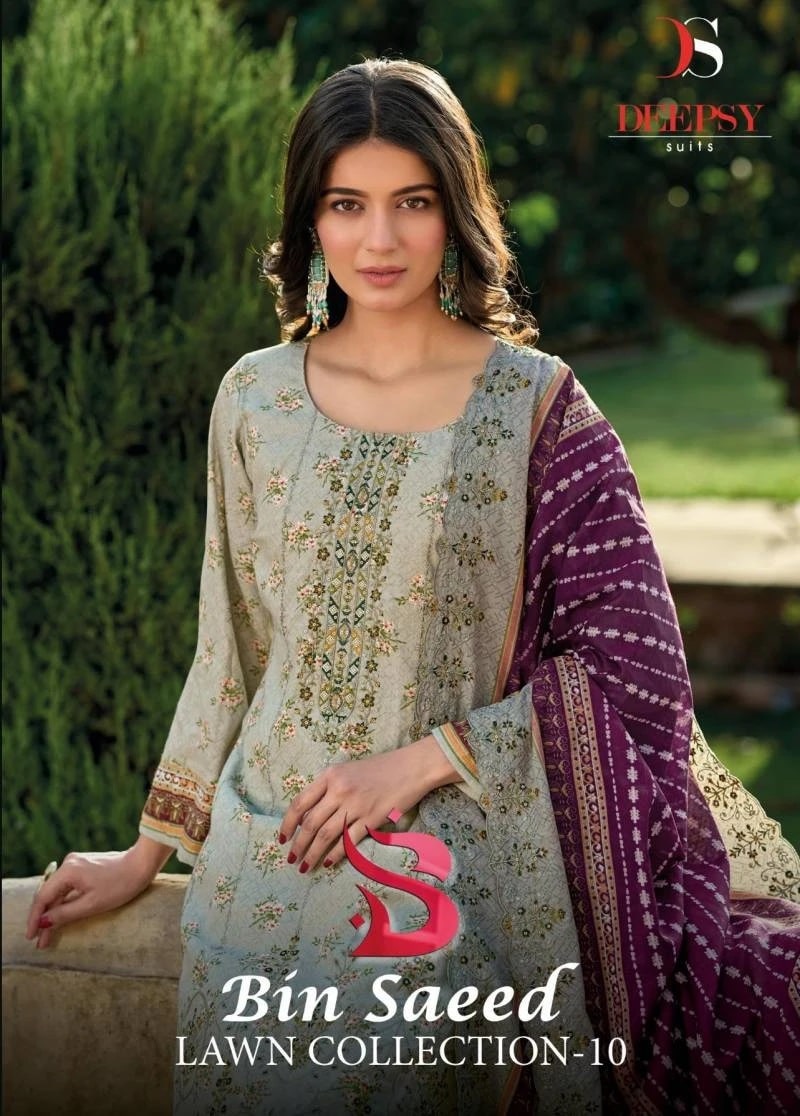 Deepsy Bin Saeed 10 Lawn Collection Pakistani Suits Collection