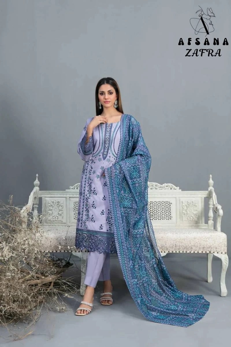 Afsana Zafra Roman Embroidered Pakistani Ready Made Collection