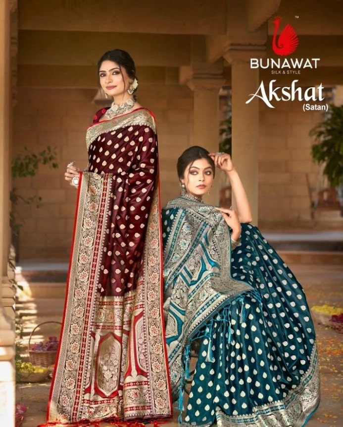 Bunawat Akshat Silk Wedding Wear Saree Collection