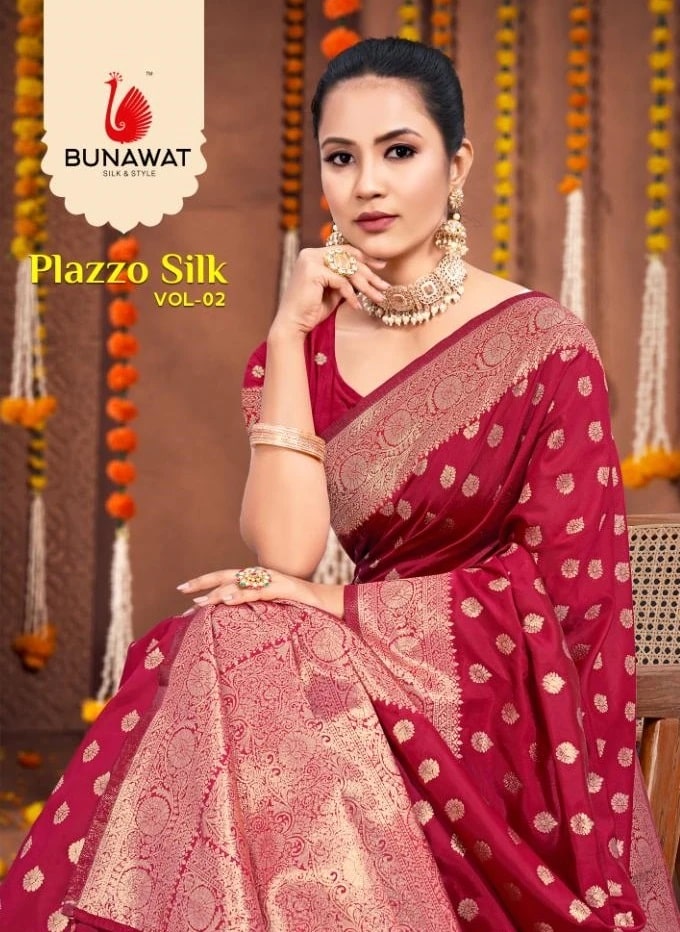 Bunawat Plazzo Silk Vol 02 Wedding Wear Saree Collection
