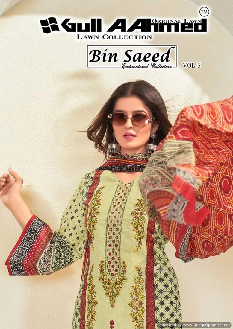 Gull A Ahmed Bin Saeed Vol 5 Lawn Cotton Dress Material Collection