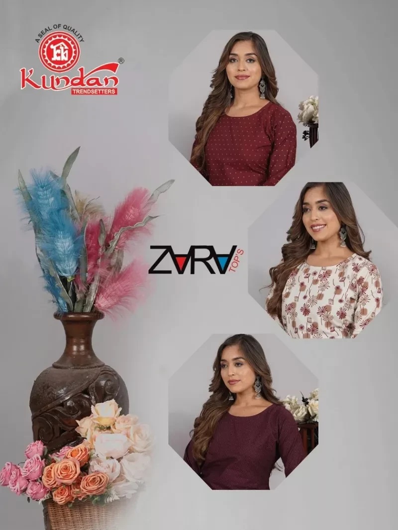 Kundan Zara Vol 1 Regular Wear Cotton Short Tops Collection