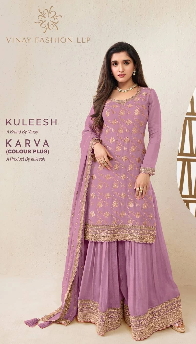 Vinay Kuleesh Karva Colour Plus Designer Salwar Kameez Collection