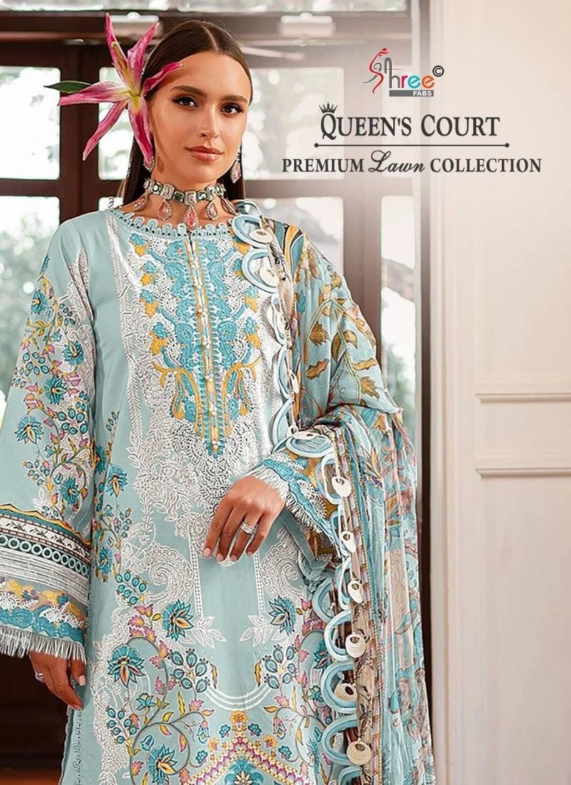 Shree Queens Court Premium Pakistani Suits Cotton Dupatta