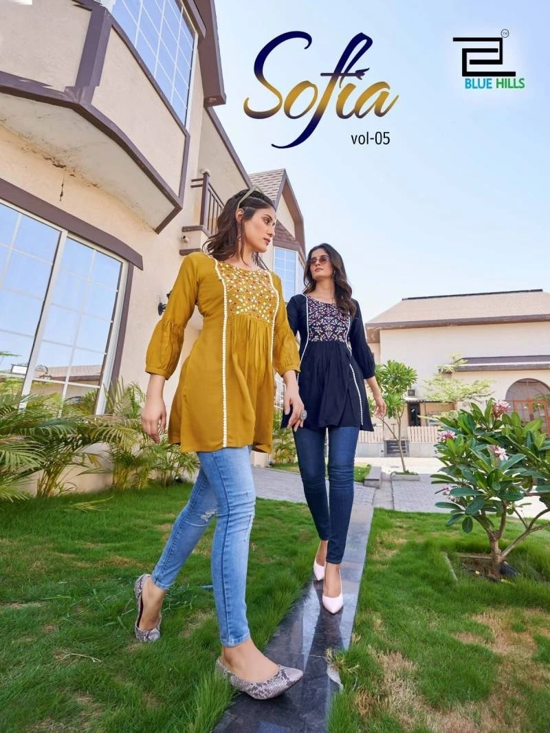 Blue Hills Sofia Vol 5 Rayon Fancy Ladies Top Collection