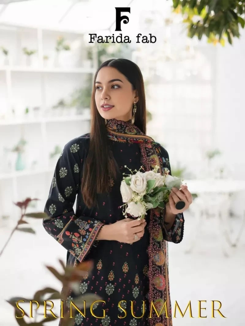 Farida Fab Spring Summer Soft Cotton Printed Dress Material Collection
