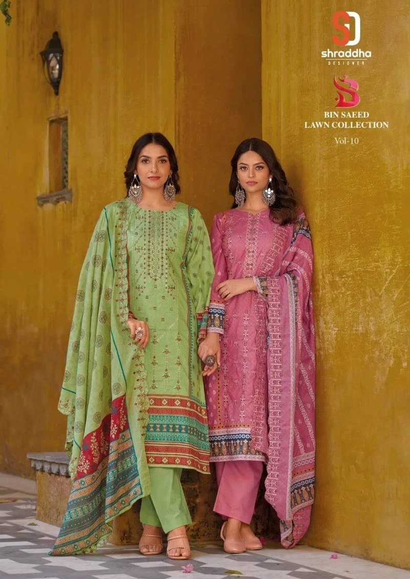 Shraddha Bin Saeed Lawn Collection Vol 10 Cotton Pakistani Suit