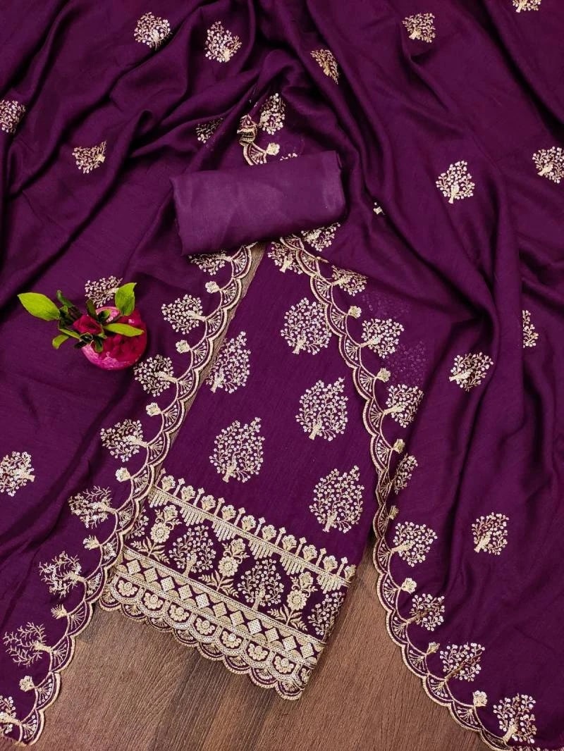 Color Set 541 Vichitra Cotton Designer Dress Material Collection