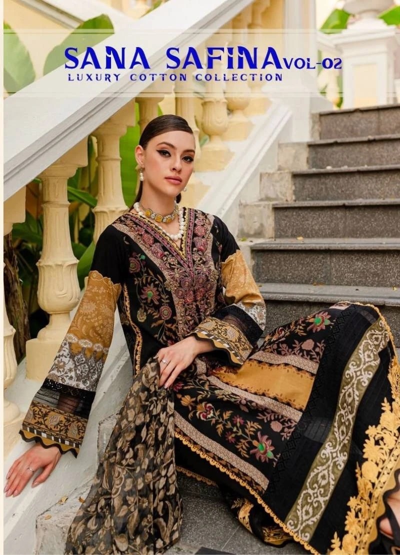 Sana Safina Vol 2 Karachi Pakistani Dress Material Collection