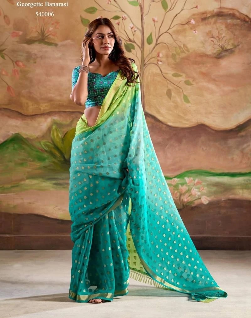 Rajpath Marigold Designer Silk Printed Saree Collection