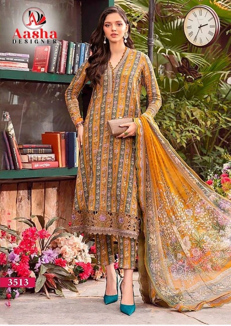 Aasha 1077 Cotton Pakistani Salwar Kameez Collection