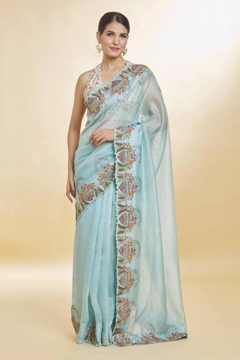 Bt 1228 Premium Embroidery Silk Saree Collection