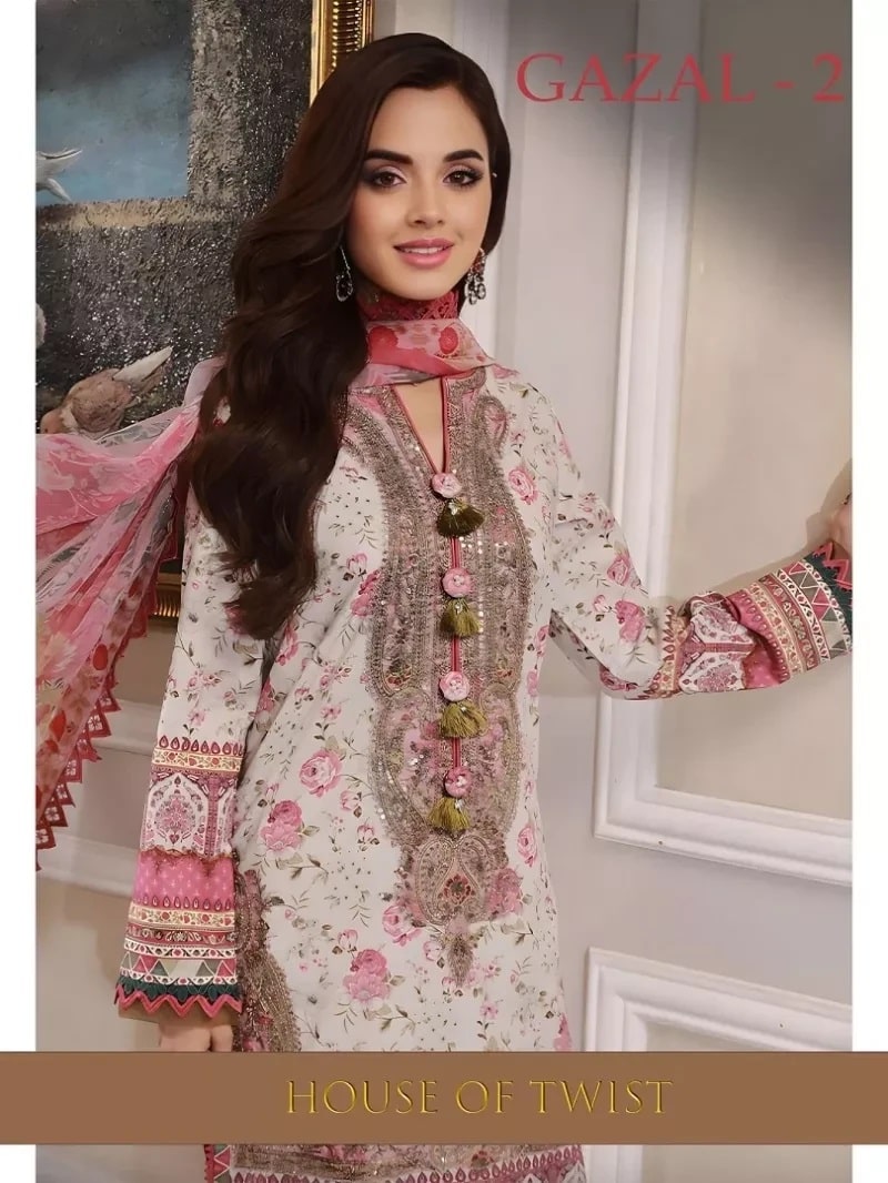 House Of Twist Gazal Vol 2 Karachi Cotton Pakistani Dress Material