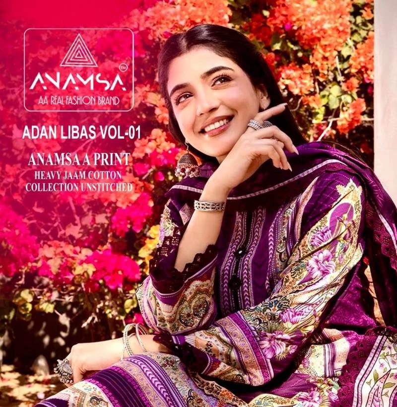 Anamsa 455 To 458 Embroidery Pakistani Salwar Suit Collection
