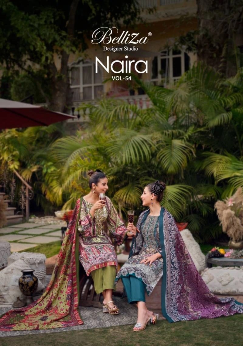 Belliza Naira Vol 54 Exclusive Printed Dress Material Collection
